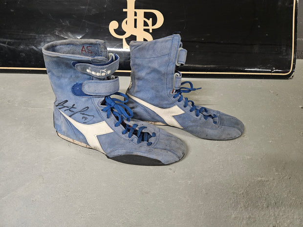 1994 Ayrton Senna Diadora testing shoes preseason signed