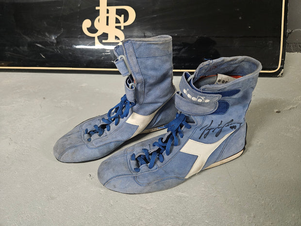 1994 Ayrton Senna Diadora testing shoes preseason signed