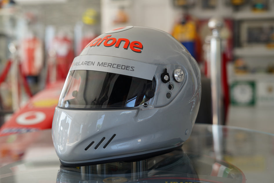 LEWIS HAMILTON — VODAFONE McLAREN MERCEDES HOT LAPS HELMET, SIGNED