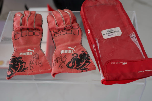 2012 Michael Schumacher PUMA Brazil GP signed gloves