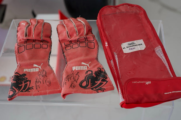 2012 Michael Schumacher PUMA Brazil GP signed gloves