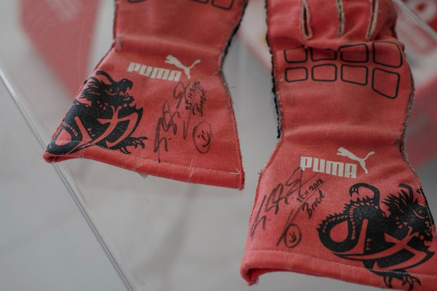 2012 Michael Schumacher PUMA Brazil GP signed gloves