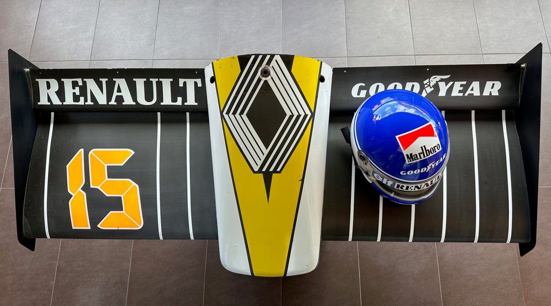1985 Patrick Tambay Renault RE60 full Nosecone Formula 1 Memorabilia 1985 Patrick Tambay Renault RE60 full Nosecone Formula 1 Memorabilia
