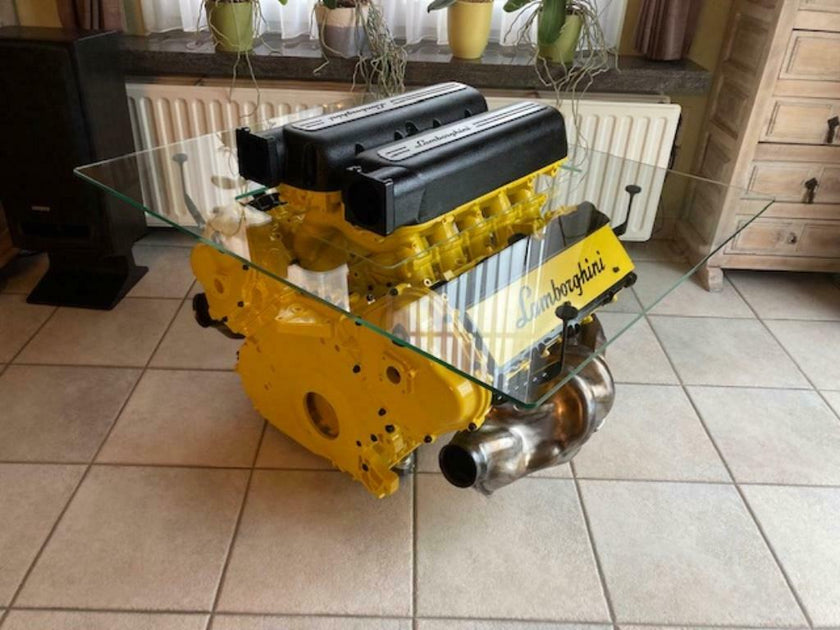 Gallardo Performance V10 Engine Block Coffee Table Formula 1 Memorabilia