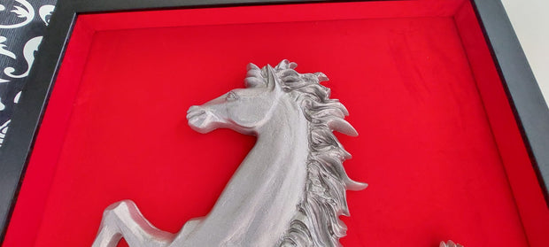 Original Ferrari factory Prancing horse framed