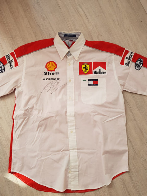 Michael Schumacher personal Ferrari Tommy Hilfiger signed shirt Formula 1 Memorabilia