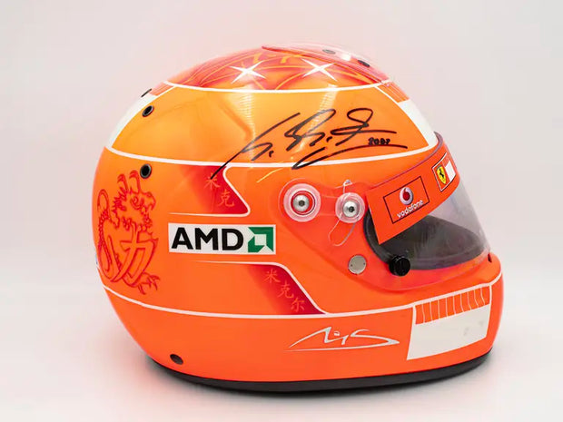 2007 Michael Schumacher Scuderia Ferrari Schuberth Signed Q2 Kart Helmet