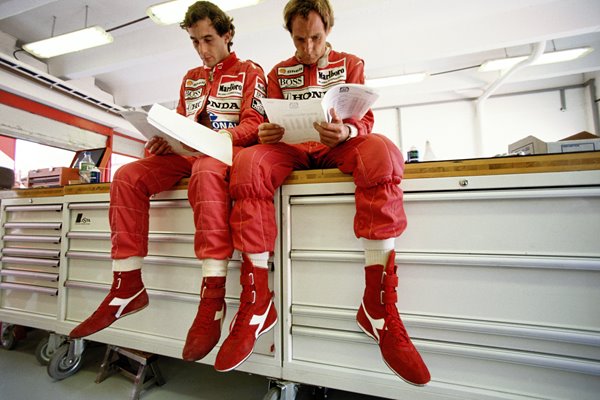 1989 Ayrton Senna Monaco GP race used shoes