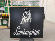 Lamborghini dealership lettering and Bull logo signs