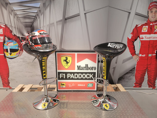 Set of 2 Scuderia Ferrari / Pirelli Stools