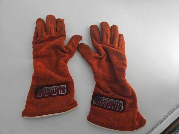 1979 Gilles Villeneuve race used gloves signed