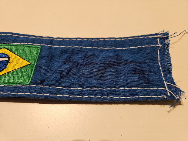 1994 Ayrton Senna piece of OMP suit belt SIGNED