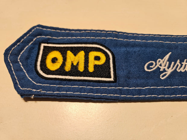 1994 Ayrton Senna piece of OMP suit belt SIGNED