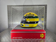 1990 Shoei helmet with Senna's signed visor