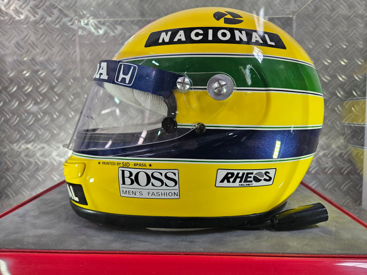 1992 Shoei helmet with Senna's signed visor