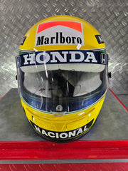 1992 Shoei helmet with Senna's signed visor