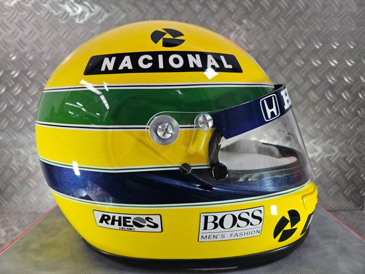 1992 Shoei helmet with Senna's signed visor