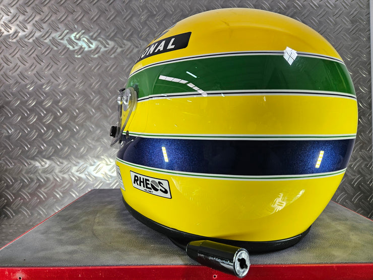 1992 Shoei helmet with Senna's signed visor