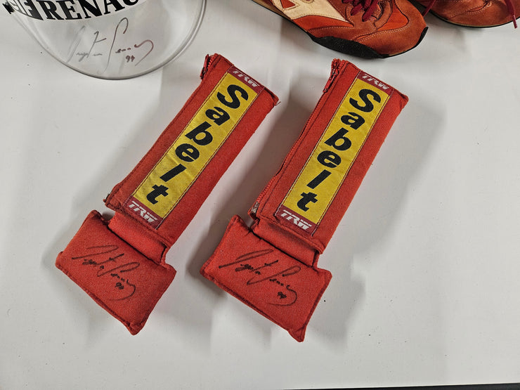 1994 Ayrton Senna TRW Sabelts signed and dated
