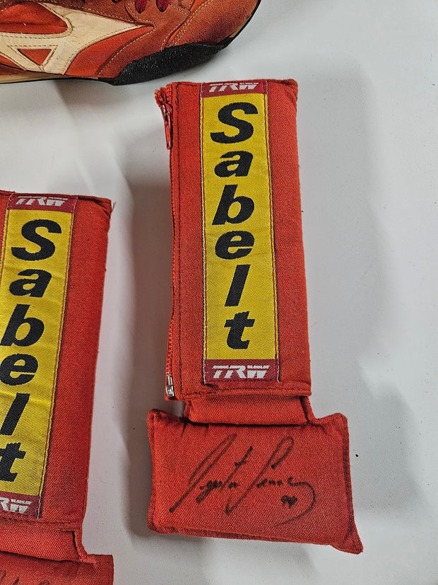 1994 Ayrton Senna Sabelts signed and dated