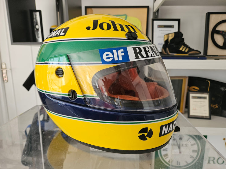 1994 Ayrton Senna kart race used helmet signed