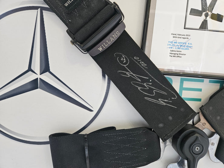 2010 Michael Schumacher Monaco GP Willians seat belts signed