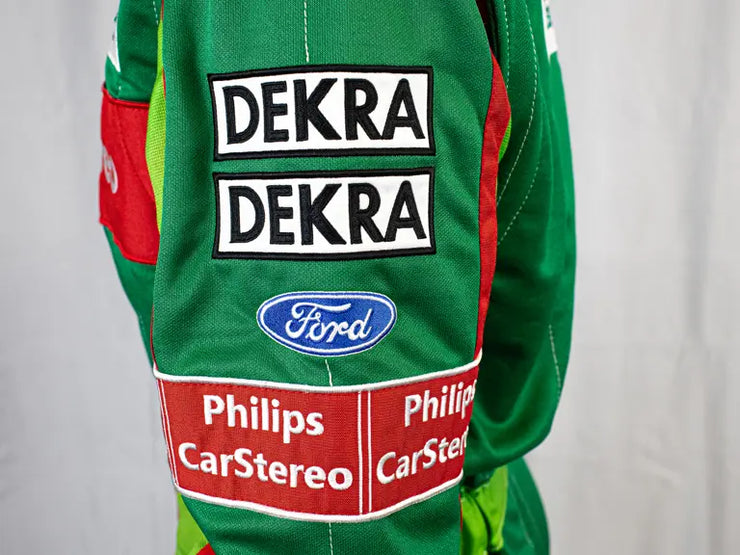 1991 Michael Schumacher Jordan Grand Prix Racing Formula 1 Stand 21 Replica Racing Suit and Cap