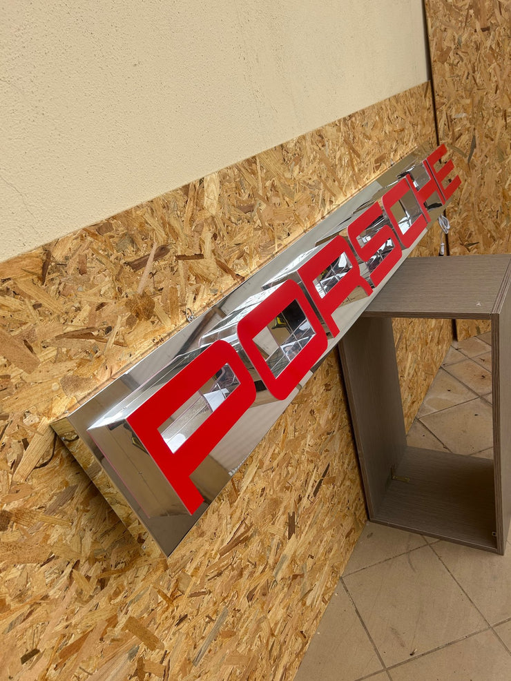 Porsche Illuminated Reflective Dealer Sign