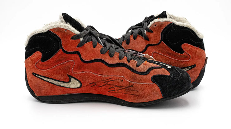 1997 Michael Schumacher Scuderia Ferrari Formula 1 Signed Nike Racing Boots