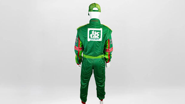 1991 Michael Schumacher Jordan Grand Prix Racing Formula 1 Stand 21 Replica Racing Suit and Cap