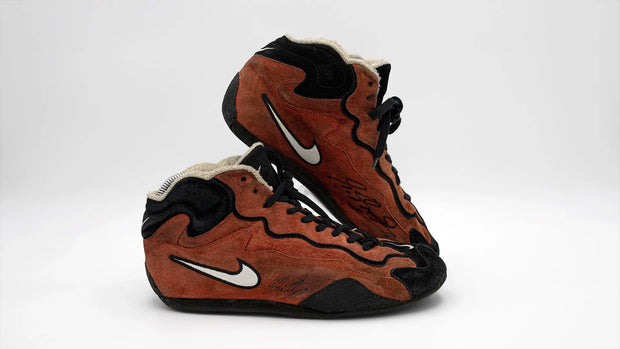 2001 Michael Schumacher Scuderia Ferrari Formula 1 Signed Nike Racing Boots