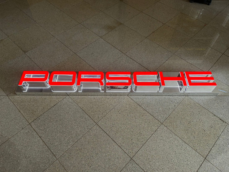 Porsche Illuminated Reflective Dealer Sign
