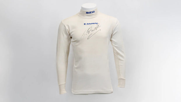 1994 Michael Schumacher Benetton Formula 1 Sparco Signed Nomex Shirt