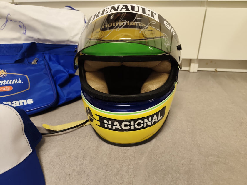 1994 Ayrton Senna Replica Bell M3 Racing Helmet Signed and Dated “Braz ...