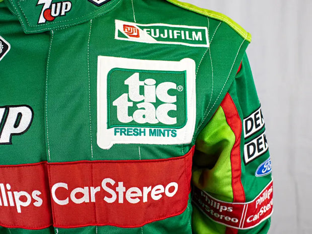 1991 Michael Schumacher Jordan Grand Prix Racing Formula 1 Stand 21 Replica Racing Suit and Cap