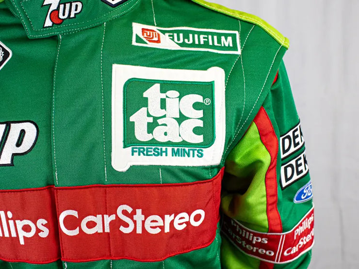 1991 Michael Schumacher Jordan Grand Prix Racing Formula 1 Stand 21 Replica Racing Suit and Cap