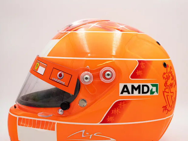 2007 Michael Schumacher Scuderia Ferrari Schuberth Signed Q2 Kart Helmet