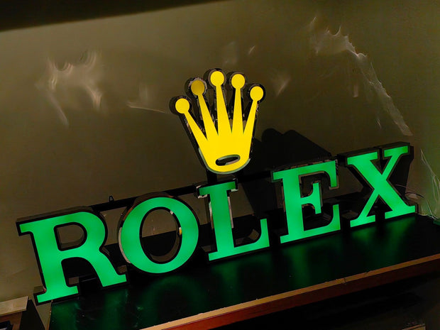 2000s Rolex official dealer illuminated sign