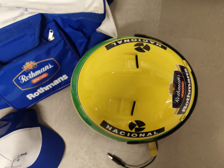 1994 Ayrton Senna Replica Bell M3 Racing Helmet Signed and Dated “Braz ...