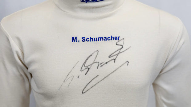1994 Michael Schumacher Benetton Formula 1 Sparco Signed Nomex Shirt
