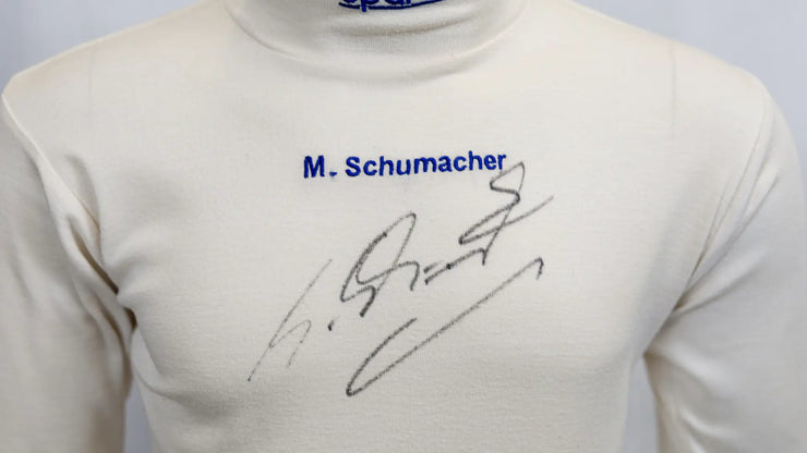 1994 Michael Schumacher Benetton Formula 1 Sparco Signed Nomex Shirt