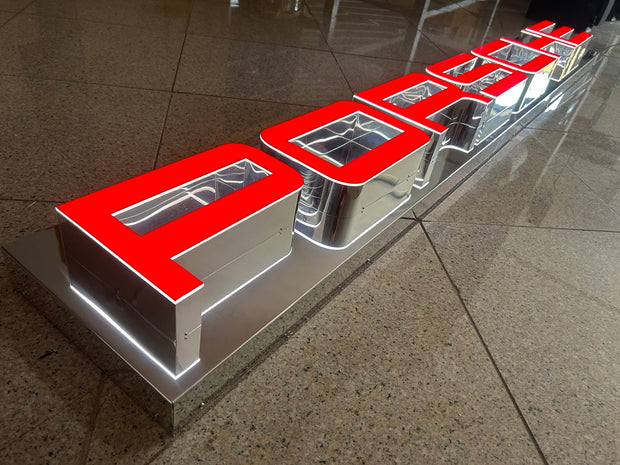 Porsche Illuminated Reflective Dealer Sign
