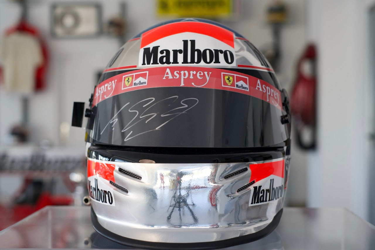 1998 Michael Schumacher Suzuka GP Chromed Bell replica helmet
