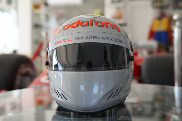 LEWIS HAMILTON — VODAFONE McLAREN MERCEDES HOT LAPS HELMET, SIGNED