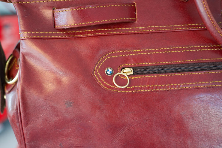 1968 original BMW travel leather bag