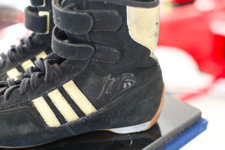 1987 Ayrton Senna Monaco GP signed race used shoes