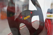 2017 original MOMO steering wheel with shoe and glove display