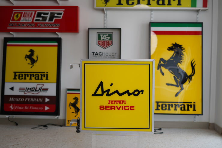 1981 Dino Ferrari official dealer Service illuminated double side sign