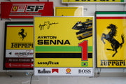 2001 Ayrton Senna official Paddocks F1 double side illuminated neon sign