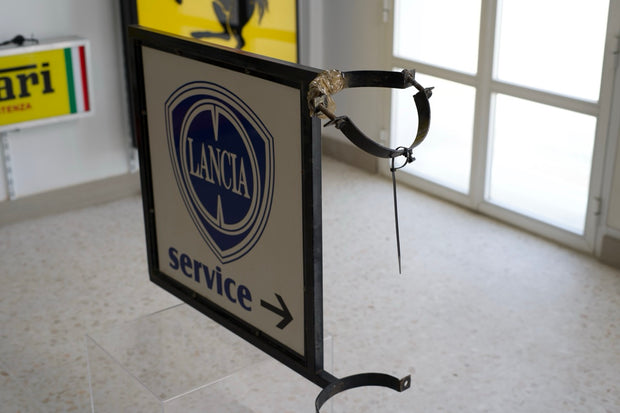 1980s Lancia official dealer double side Service sign